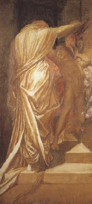 george frederic watts,o.m.,r.a. A Study for Love and Death (mk37) china oil painting image